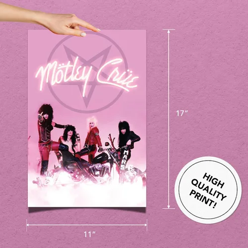 Vista 3 de Desert Cactus Motley Crue Póster 11 x 17 Pulgadas para Habitación y Oficina, Decoración Oficial para Fans (11x17 pulgadas, Diseño 2, Papel)