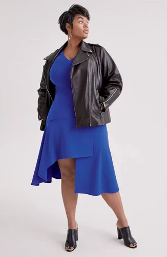 Vista 5 de Michael Kors Chaqueta clásica de cuero Moto de talla grande
