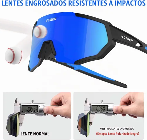 Vista 4 de X-TIGER Polarized Sports Sunglasses with 5 Interchangeable Lenses