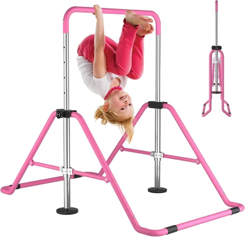 Vista 15 de WATBKHE Barra de gimnasia para niños, equipo de gimnasia para el hogar, altura ajustable, barra de entrenamiento de gimnasia, artículos de gimnasia