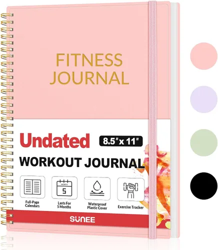 Vista 16 de Diario de Fitness y Planificador de Entrenamiento para Mujeres y Hombres, A4 (21.6 cm x 27.9 cm) Diario de Entrenamiento y Libro de Planificación
