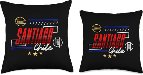 Vista 3 de Santiago Chile Famous South American Chilean City Landmarks Throw Pillow