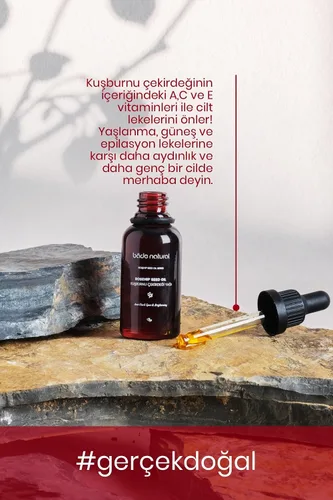 Vista 3 de Bade Natural Aceite de semilla de rosa mosqueta prensado en frío, 1.0 fl oz, antimanchas oscuras, antienvejecimiento, nutritivo, hidratante