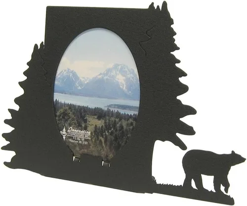 Vista 16 de Innovative Fabricators, Inc. Marco de fotos Wildlife, fabricado en Estados Unidos, osos y pinos, paisaje de 3.5 x 5 pulgadas