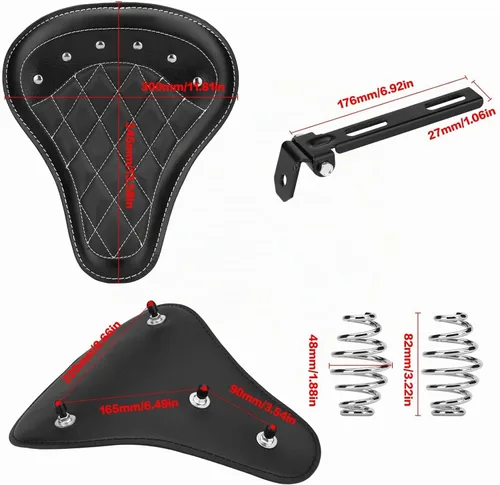 Vista 7 de Motocicleta Bobber Solo Asiento para Harley Sportster 883 1200 Chopper