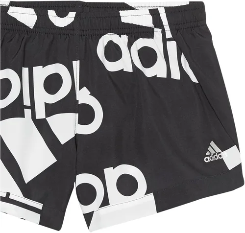 Vista 4 de adidas Girls' Elastic Waistband with Inner Drawcord Woven Athletic Shorts