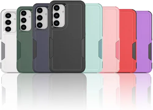 Vista 8 de Funda para Samsung Galaxy S25: funda protectora de doble capa resistente para teléfono celular, a prueba de golpes, con protector de pantalla