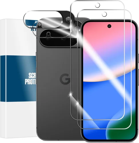 Vista 12 de Protector de pantalla para Google Pixel 6 5G + protectores de lente de cámara, [2+2 unidades] Protector de pantalla de vidrio templado de cobertura