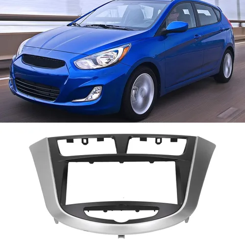 Vista 2 de Kit de tablero de radio para coche Accent, marco de DVD, Radio Uniersal 2 Din PST Fascia gruesa Fascia Car Fascia Dash Mount DVD Navigation Dash Kit