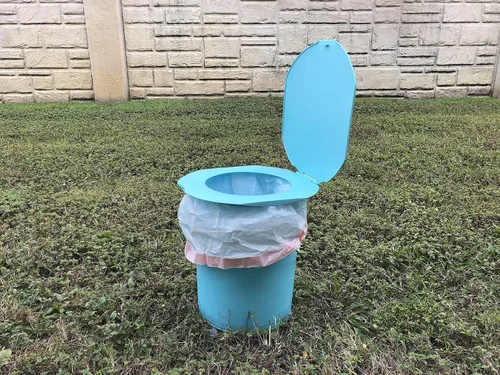 Vista 2 de LEE FISHER SPORTS Inodoro de campamento, inodoro portátil con papel higiénico, soporte para accesorios, ideal para pesca, canotaje, camping, caza