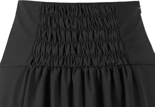 Vista 4 de Falda de fiesta de encaje asimétrica plisada gótica retro steampunk para mujer