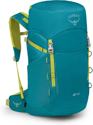 Vista 19 de Mochila de senderismo Osprey Jet 18L para niños, Azul Spikemoss