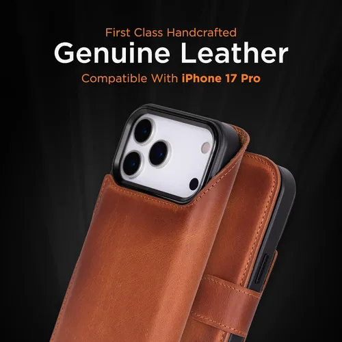 Vista 74 de Bayelon Funda tipo cartera para iPhone 15 Pro, cartera de cuero de grano completo, funda magnética desmontable, tarjetero, funda tipo cartera