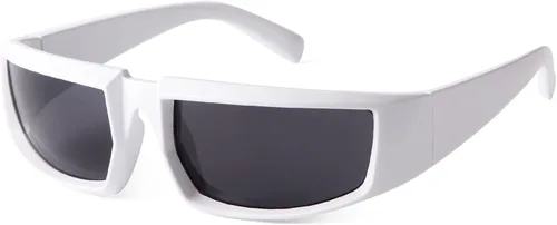 Vista 18 de ADE WU Gafas de sol envolventes de moda para mujeres y hombres Marco beige/lente marrón