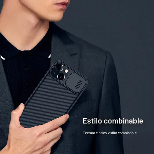 Vista 7 de Mangix Funda para iPhone 13 con Cubierta de Cámara, Ajuste Delgado Funda Protectora de Policarbonato Resistente a Golpes con Cubierta Deslizante