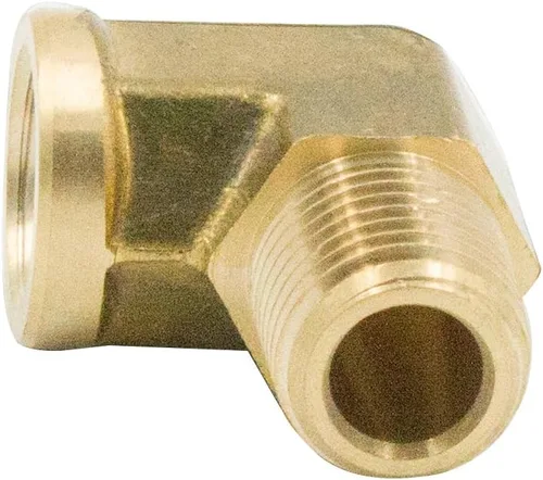 Vista 4 de Codo de calle de latón de 90 grados, 1/2 pulgada NPT macho x 1/2 pulgada NPT hembra forjado tubería (paquete de 2)