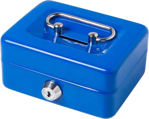 Vista 14 de Decaller - Caja de dinero con ranura para niños, caja de dinero pequeña con bandeja para dinero y cerradura de llave, 6 1/5 pulgadas x 5 pulgadas x