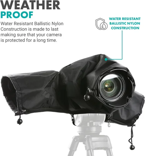 Vista 3 de Movo CRC01 - Funda impermeable de nailon para cámara con fundas de mano cerradas, compatible con cámaras réflex digitales Canon EOS, Nikon, Sony
