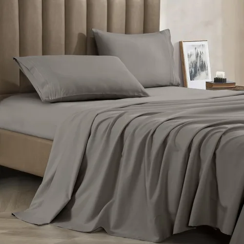 Vista 30 de CELINE LINEN Juego de sábanas de microfibra de 4 piezas prémium de calidad hotelera 1800, resistente a las arrugas - Ropa de cama de lujo ultra