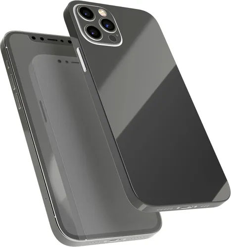 Vista 2 de DesignSkinz Kit de calcomanías de cuerpo completo compatible con iPhone 15 Plus, color gris oscuro sólido