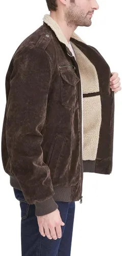 Vista 4 de Levi's Men's Faux Leather Aviator Bomber Jacket (Regular & Big & Tall Sizes)