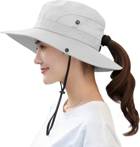 Vista 7 de Gorra FPS 50+ de ala ancha impermeable con protección UV para mujer
