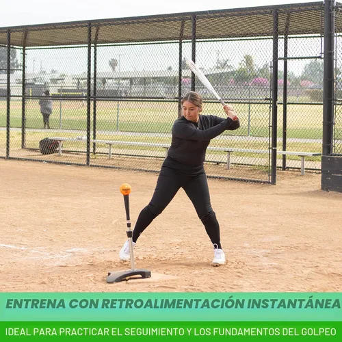 Vista 5 de GoSports Paquete de 6 bolas de softball de entrenamiento con peso de 3.82 pulgadas, entrenamiento de golpear y lanzar para todos los niveles
