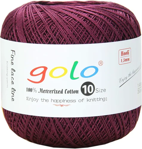 Vista 169 de Golo - 3 bolas de hilo de ganchillo tamaño 10, hilo de crochet para tejer a mano 102