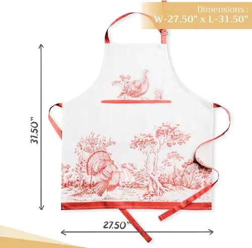 Vista 892 de Maison d' Hermine Delantales para mujer con bolsillo, 100% algodón (27.50 x 31.50 pulgadas)