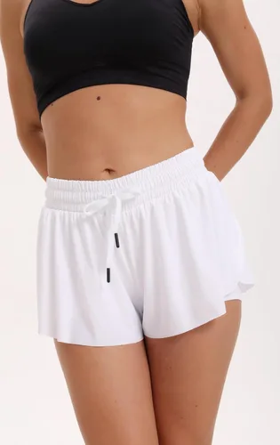 Vista 8 de Yknktstc 3 Pack Womens 2 in 1 Flowy Running Shorts with Pockets Gym Yoga Athletic Workout Biker Spandex Lounge Sweat Skirt