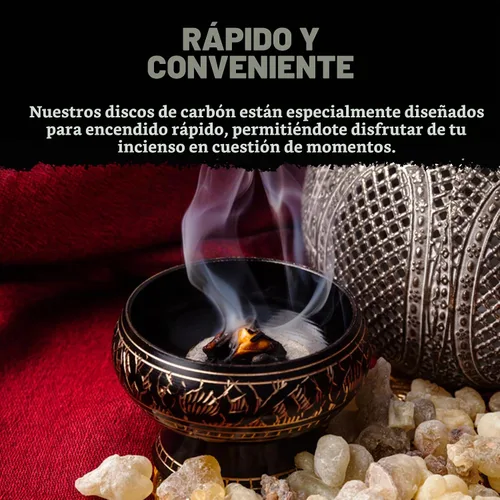 Vista 7 de Tabletas de carbón multiusos - Tabletas de carbón de luz rápida - Discos de carbón - Rollos de carbón de 1.575 in - 100 briquetas de carbón