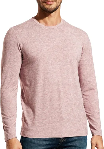 Vista 15 de MIER X-Sofort - Camisetas de manga larga para hombre, ligeras, súper suaves, atléticas, cuello redondo, para correr, descansar, entrenamiento casual
