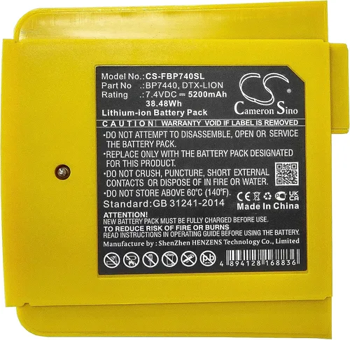 Vista 5 de Reemplazo de batería de 5200mAh DTX-Lion BP7440 para Fluke DTX-1200-MS DTX-1800-M DTX-1200-M (7.4V)