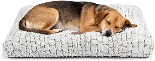 Vista 9 de Alfombrilla de cama para perro, suave y mullida, para jaula de perro, cama para perros pequeños, medianos y grandes, y gatos, lavable Marrón