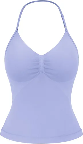 Vista 10 de YEOREO SoftHue Impact Longline Top de Tirantes para Mujer Camiseta sin Mangas Halter para Ejercicio sin Espalda Gimnasio Longline con Correa
