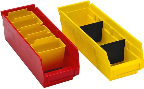 Vista 2 de Quantum qsb116bk Negro Economía Shelf Bin, 23 – 5/8" X 11 – 1/8" x 4" Tamaño (Pack de 6)