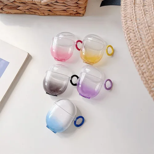 Vista 3 de Cubierta protectora transparente transparente de TPU suave de color degradado compatible con auriculares Xiaomi Redmi Buds 4, funda protectora