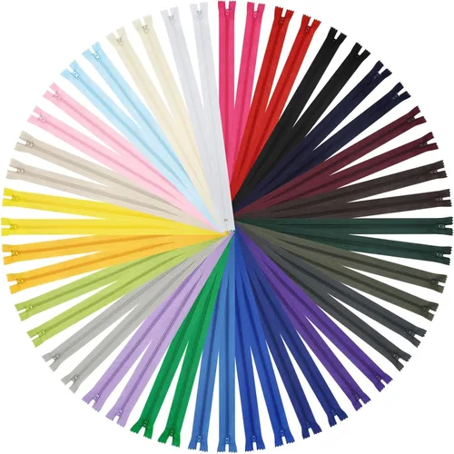 Vista 13 de DOITEM - Cremalleras invisibles para costura, 45 unidades de 10 pulgadas, cremalleras invisibles de nailon multicolor para coser y manualidades, 15