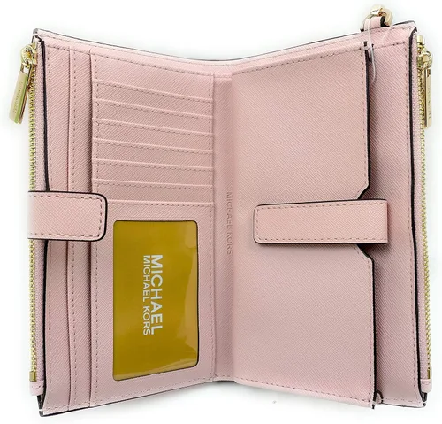 Vista 4 de Michael Kors - Billetera de viaje con doble cremallera, para mujer, modelo Jet Set, con correa para la muñeca