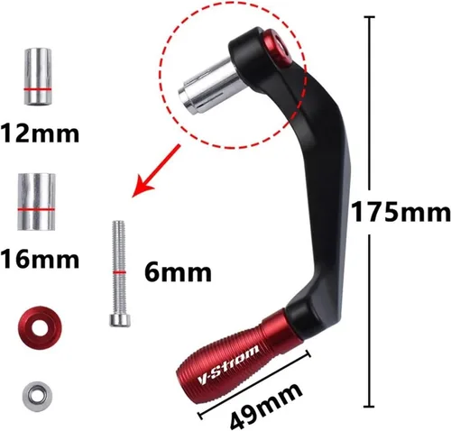 Vista 2 de V-Strom - Agarres para manillar de motocicleta para Suzuki DL650 V-Strom DL 650 VSTROM 2004-2021 (color : 13)