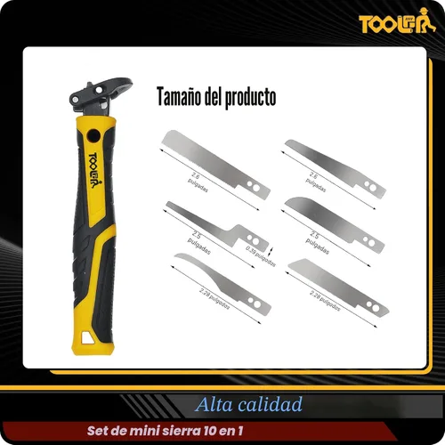 Vista 4 de TOOLAN: Juego de sierra manual de artesanía de 10 en 1 y lima. Kit de sierra mini de corte manual y lima para manualidades, modelado, plástico