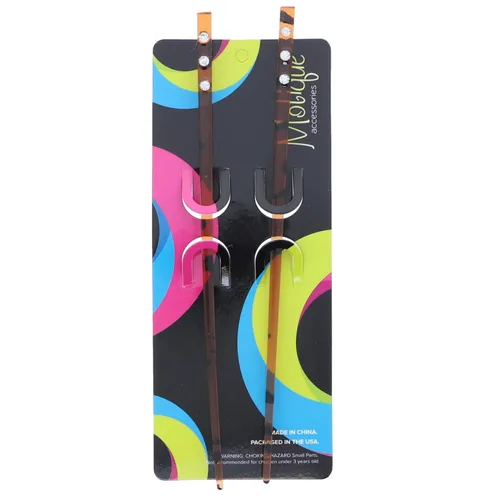 Vista 5 de Juego de 6 palillos para el cabello con 3 palillos de diamantes, 1 negro y 2 tortugas