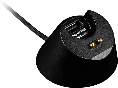 Vista 11 de MSI Clutch GM51 - Mouse inalámbrico ligero para juegos y base de carga, sensor óptico DPI de 26 K, 2.4 G y Bluetooth, interruptores Omron