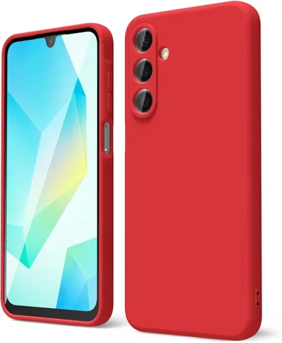 Vista 64 de oakxco Funda para teléfono Samsung Galaxy A12 con agarre de silicona líquida, linda delgada fina suave cubierta de gel de goma TPU lisa para mujeres