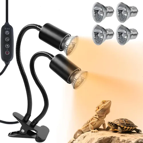 Vista 8 de LUCKY HERP Paquete de 4 bombillas de luz para reptiles UVA UVB de 25W, bombillas de lámpara de calor para reptiles y anfibios, bombilla de luz