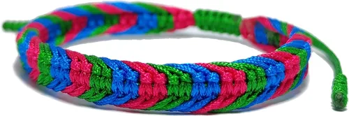 Vista 2 de LAMIBEE Pulsera tibetana con diseño de pansexualidad bisexual LGBT Proud Love Brazaletes de cuerda de amuleto y bohemio para mujeres y hombres