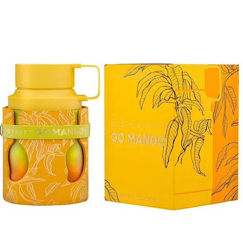 Vista 2 de Armaf Odyssey Go Mango Tropical Collection – Colección Frutal, Ambar, Vainilla – Eau de Parfum Spray Fragancia de Larga Duración para Unisex, 3.4