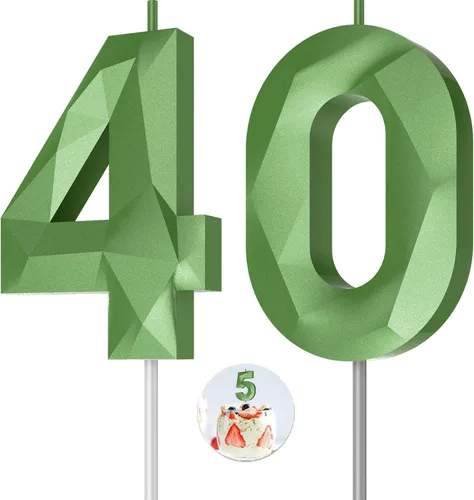 Vista 78 de Velas de cumpleaños con números (0 velas negras), forma de diamante 3D, decoración de pastel de feliz cumpleaños para niños y hombres, cumpleaños