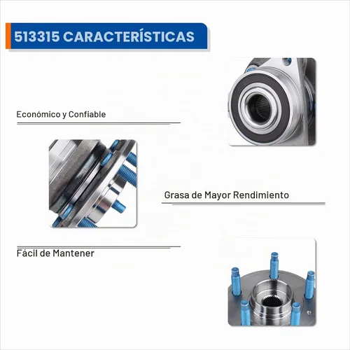 Vista 5 de PAROD Par 513315 Conjunto de cubo de rodamiento de rueda delantera compatible con Chevy Cruze 2011-2015, Chevy Cruze Limited 2016