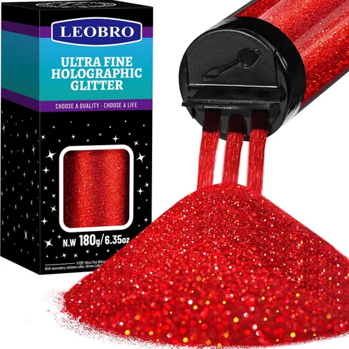 Vista 21 de Leobro - Brillantina plateada, 180g/6.35oz de brillo fino holográfico para resina, manualidades, vasos, uñas, cuerpo, diamante holográfico plateado